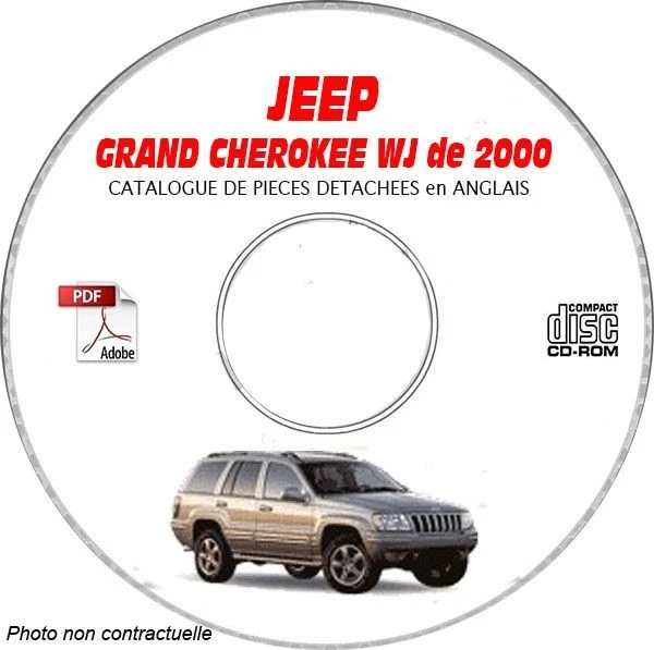 GRAND CHEROKEE WJ 00 -Catalogue Pieces CDROM JEEP Anglais Expédition - --, Supp - Photo 1/1