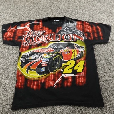 Camisa De Colección Jeff Gordon Para Hombres XL Negra Nascar Racing 24 AOP Estampado Gráfico Años 90 Y2K Foto 1 de 4