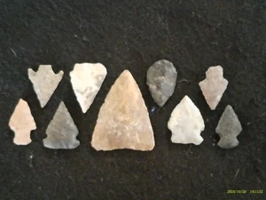 9 Texas Arrowheads, Prehistoric Indian Artifacts *FREE SHIPPING* 22X - Picture 1 of 4