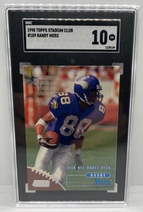 Tarjeta de novato 1998 Topps Stadium Club Randy Moss #189 SGC 10 GM Vikings Patriots - Imagen 1 de 2