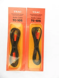 Teac Tascam  TC-105 RCA Patch Cord 5ft, Set of 2 - New Old Stock, Free Shipping - Picture 1 of 2