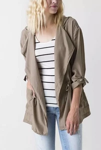 Ashley Outerwear Light Jacket Khaki Womens Size XL The Buckle - Picture 1 of 11