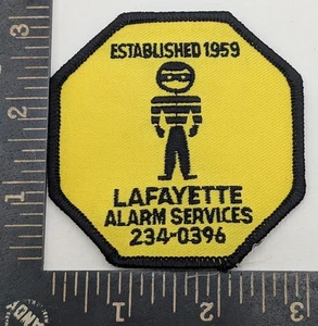 Lafayette Alarm Services Patch Vintage Security Company Logo Iron-On Badge - Picture 1 of 2