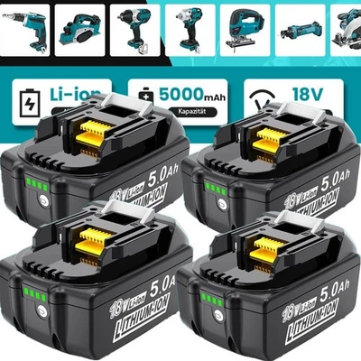 18V 5,0Ah für Makita Akku 18V Li-Ion Akku BL1860B BL1850B BL1830 Ersatz Akku
