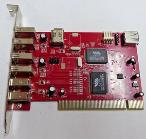 VIA VT6306 / VT6214L***COMBO USB / FireWire 1394***PCI Controller Karte*#GK11969 - Afbeelding 1 van 3