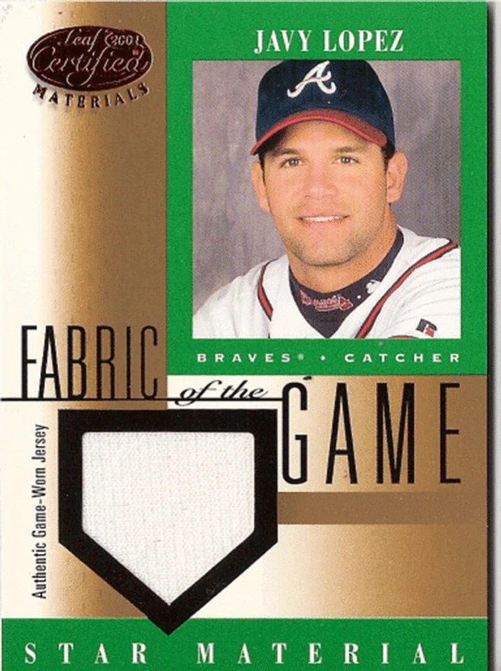 2001 Leaf Certified Materials JAVY LOPEZ Jersey card - Image 1 of 1