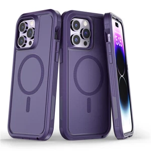 For iPhone 15 14 13 12 Pro Max Rugged Case Heavy Duty Mag Safe Shockproof Cover - Picture 1 of 32
