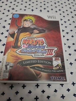 Naruto Shippuden Clash of Ninja Revolution III 3 Nintendo Wii LIMITED EDITION - Image 1 of 3