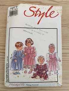 STYLE 1971 Sewing Pattern Children's Dress CUT Size A 6M - 3 Yrs - Picture 1 of 2