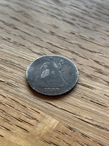 #001 1888 P Seated Liberty Silver Dime 10c, Good Filler, Make An Offer Cover