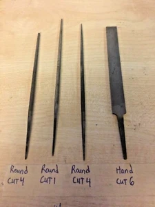 4pcs. Grobet Swiss. 4" Files, Mixed Round, Hand, Machinist Files - Picture 1 of 2
