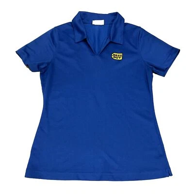 Best Buy Womens Shirt Top Size Large Blue Embroidered Employee Uniform Polo - Image 1 of 4