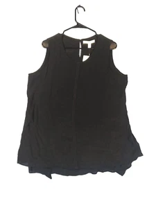 FEVER Womens Black Tunic Top w/ underlay Size XL NWT - Picture 1 of 11