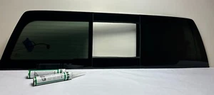 Fit 2014-2018 GMC Sierra 1500 Rear Glass Power Slider Heated w/ Regulator+2Glues - Picture 1 of 8