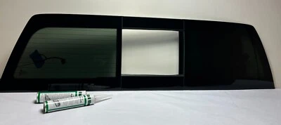 Fit 2014-2018 GMC Sierra 1500 Rear Glass Power Slider Heated w/ Regulator+2Glues - Image 1 of 4