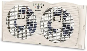 HOLMES Dual Blade Digital Window Fan with Programmable Thermostat Control - Picture 1 of 7