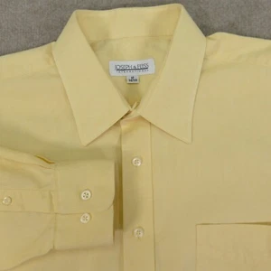 Joseph & Feiss Dress Shirt Mens 17 32/33 Yellow Long Sleeve Button Up - Picture 1 of 15