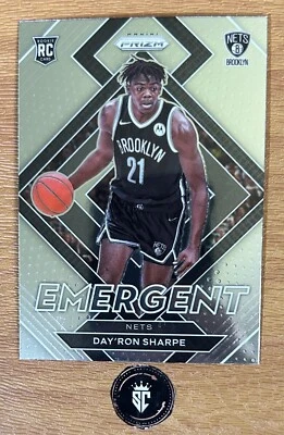 Day’Ron Sharpe 2021-22 Panini Prizm Emergent Rookie #27 Brooklyn Nets - Image 1 of 2