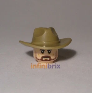 Lego Chief Jim Hopper Head + Hat from set 75810 for Stranger Things NEW - Picture 1 of 1