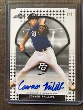 Signed 2018 Leaf Perfect Game National Showcase Proof 1/1 Connor Phillips Auto
