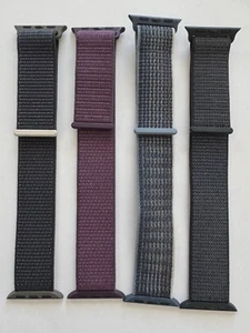 Lot of 4 Genuine Apple Watch Nylon Sport Loop Bands 40mm, 41mm, 42mm - Picture 1 of 5