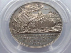 Germany 1914 Captain Weddigen Submarine U9 sinking Aboukir Hogue Cressy PCGSSP62 - Picture 1 of 2