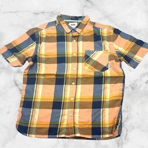 Herren Levi's Orange | Marine | Gelb Kariertes Button Down S/S Hemd Neu mit Etikett - Bild 1 von 3