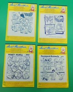 Aunt Martha's Hot Iron Transfers Embroidery Needle point lot of 4 B read details - Picture 1 of 4
