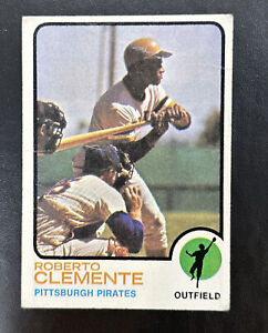 1973 Topps # 50 Roberto Clemente Last Card Ever Vg Light Upper Crease