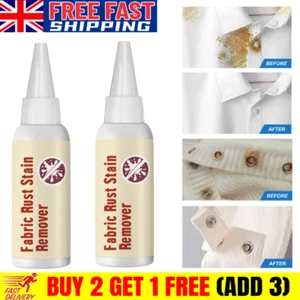 50ML Fabric Rust Stain Remover Waterless Clothing Cleaning Remover Stain FAST UK - Picture 1 of 9