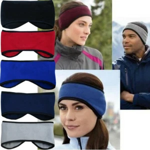 Men Women Ear Warmer Headband Winter Stretchable Fleece Earmuff Running Skiing - Picture 1 of 20