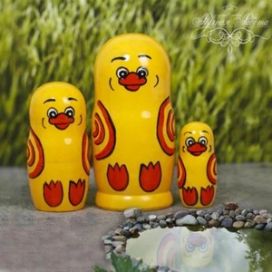 Matrioska "Anatroccolo" 3 posti (11,5cm) Матрешка "Уточка" 3 места (11,5 см) - Imagen 1 de 3
