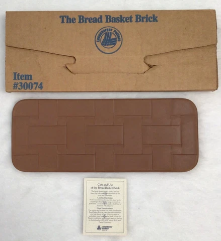 NEW in Box Longaberger Bread Basket Brick Warmer - Roseville, OH - #30074 Cover