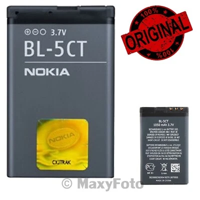 NOKIA BATTERIA LITIO ORIGINALE BL-5CT 1050mAH PER 3720 5220 6303 6730 C5 C6-01