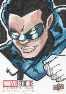 Tarjeta de boceto de artista Justin Castaneda de Marvel Studios The First Ten (10) Years 1/1 - Imagen 1 de 2