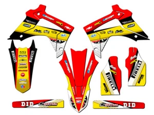 2014-2017 CRF 250R RICOCHET Yellow Senge Graphics Kit Compatible with Honda - Foto 1 di 4