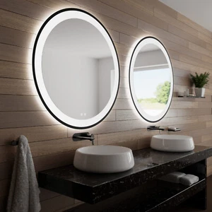 Wandspiegel Badezimmer-Spiegel mit LED Beleuchtung und Touch-Taste Rundspiegel - Bild 1 von 6