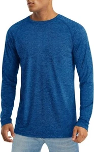 Men's Long Sleeve Shirt Quick Dry UPF 50+ Sun Protection Lightweight T-Shirt L - Picture 1 of 6