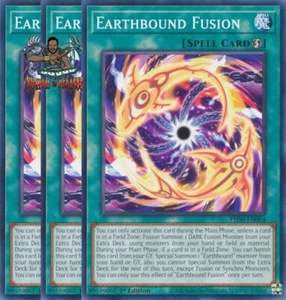 Yugioh! 3x Earthbound Fusion PHNI-EN064 común 1a edición casi nuevo - Imagen 1 de 1