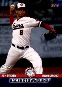 2015 Hagerstown Suns Choice #21 Mario Sanchez Maracaibo Venezuela Baseball Card