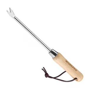 WORKPRO 11-1/2" Dandelion Weeder Puller Tool Stainless Steel Garden Weed Remover - Picture 1 of 10