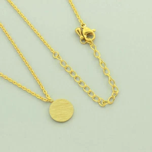 Silver, gold or rose coloured circle shaped necklace - Bild 1 von 4