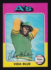 1975 TOPPS MINI BASEBALL SET 510 VIDA BLUE OAKLAND A'S ATHLETICS NM-MT 2