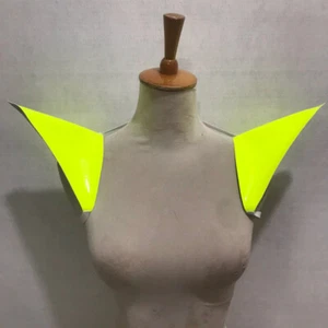 Unique Faux Patent Leather Shoulder Pad Costume Accessory for Unisex Fancy Dress - Picture 1 of 22