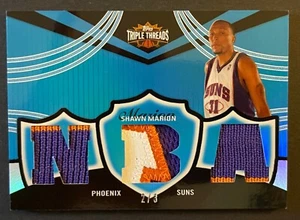 2006-07 Topps Triple Threads Sapphire Shawn Marion Triple Patch 2/3 Suns - Picture 1 of 6