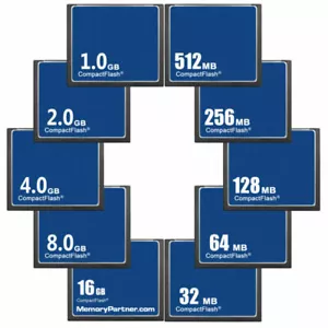 New CF CompactFlash 32MB 64MB 128MB 256MB 512MB 1GB 2GB 4GB CF Memory Card - Picture 1 of 14