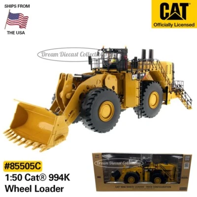 ⭐ 1:50 CAT 994K WHEEL LOADER ROCK BUCKET CONFIGURATION DIECAST MASTERS 85505C ⭐ - Image 1 of 4