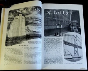 OAKLAND BAY BRIDGE PLANS & ILLUSTRATIONS 1933 PICTORIAL SAN FRANCISCO - Picture 1 of 2