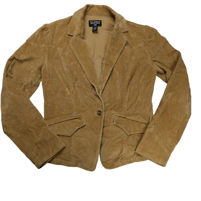 Chaqueta de pana para mujer Polo Ralph Lauren RN67437, marrón bronceado. L Foto 1 de 4