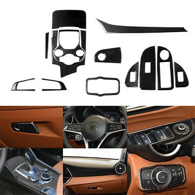 Cubierta interior de fibra de carbono 13 piezas para Alfa Romeo Giulia 2017-2019 Foto 1 de 4